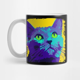 Russian Blue Pop Art - Cat Lover Gift Mug